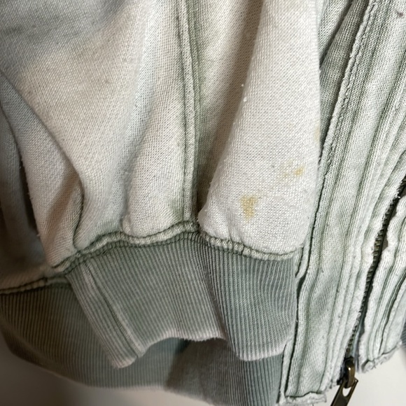 We The Free | Women’s Green Burnout Robby Bomber Jacket Oversized Large *flaws* - Picture 7 of 10